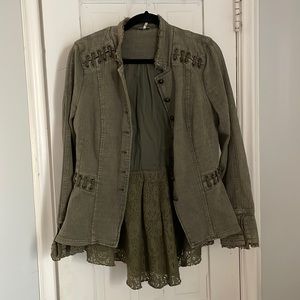 Free people Victorian lace up jacket